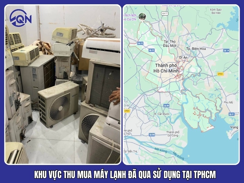 Khu vực thu mua máy lạnh đã qua sử dụng tại TPHCM
